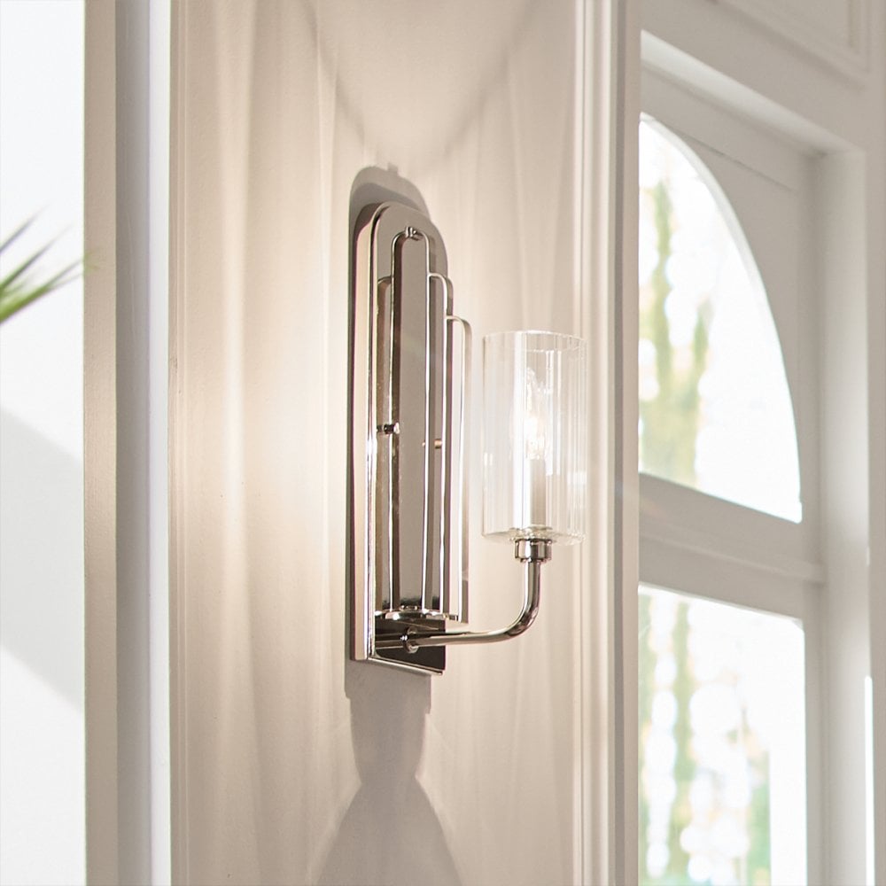 Quintiesse Kimrose Single Wall Light - Polished Nickel