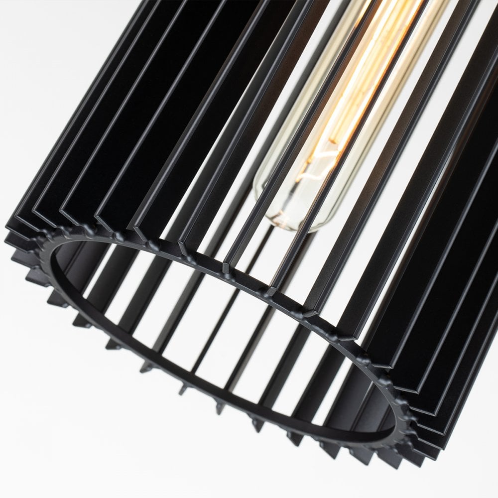 Quintiesse Linara Single Pendant - Black & Natural Brass