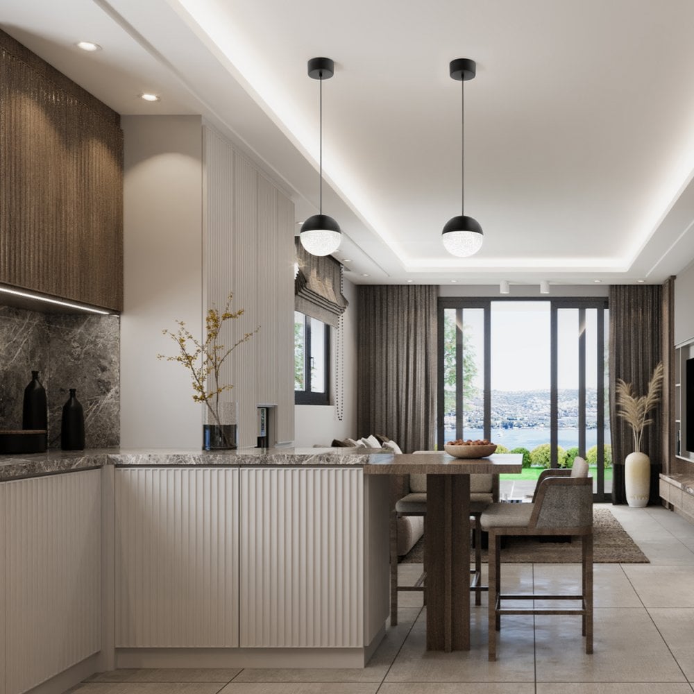 Quintiesse Moonlit LED Mini Pendant - Matte Black