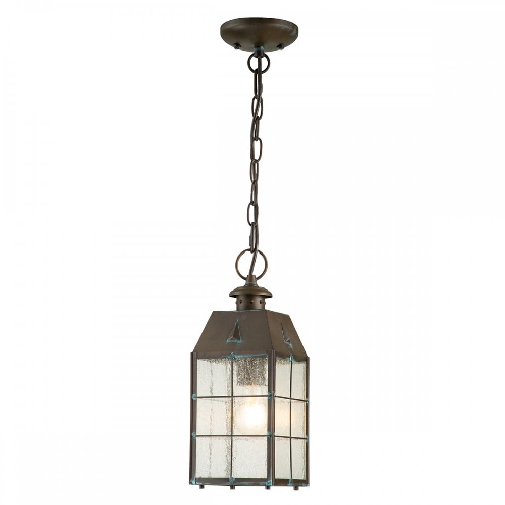 Quintiesse Nantucket Single Medium Chain Lantern - Aged Brass