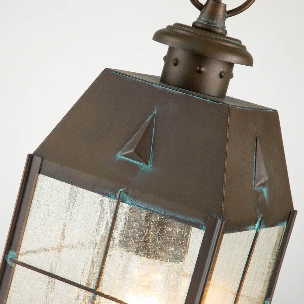 Quintiesse Nantucket Single Medium Chain Lantern - Aged Brass
