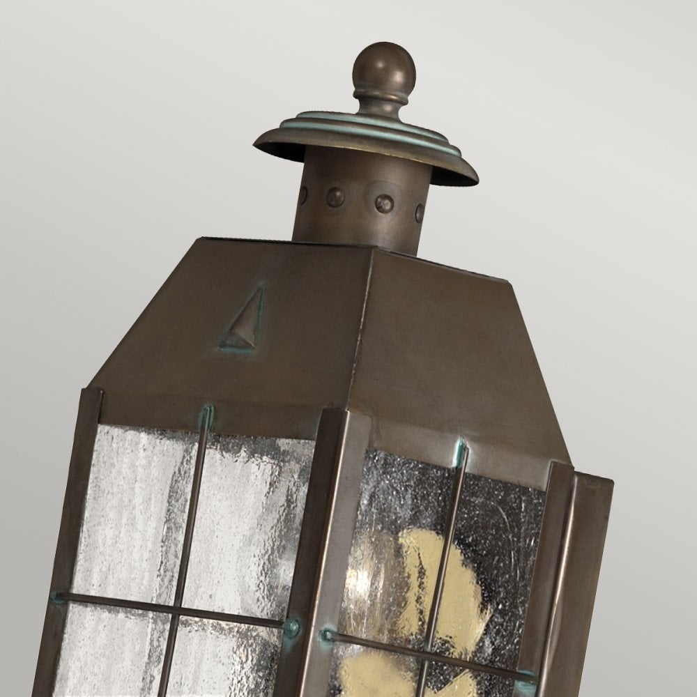 Quintiesse Nantucket Single Extra Small Wall Lantern - Aged Brass