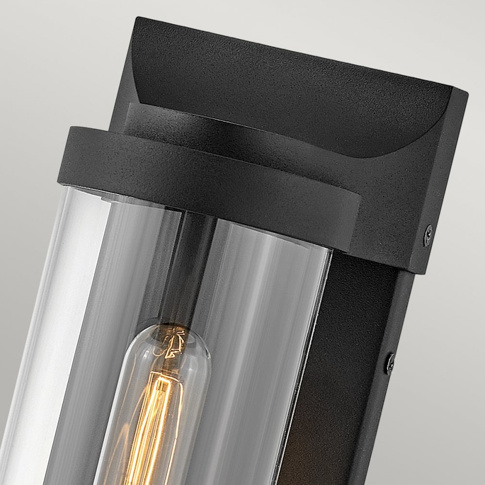 Quintiesse Pearson Single Medium Wall Lantern - Textured Black