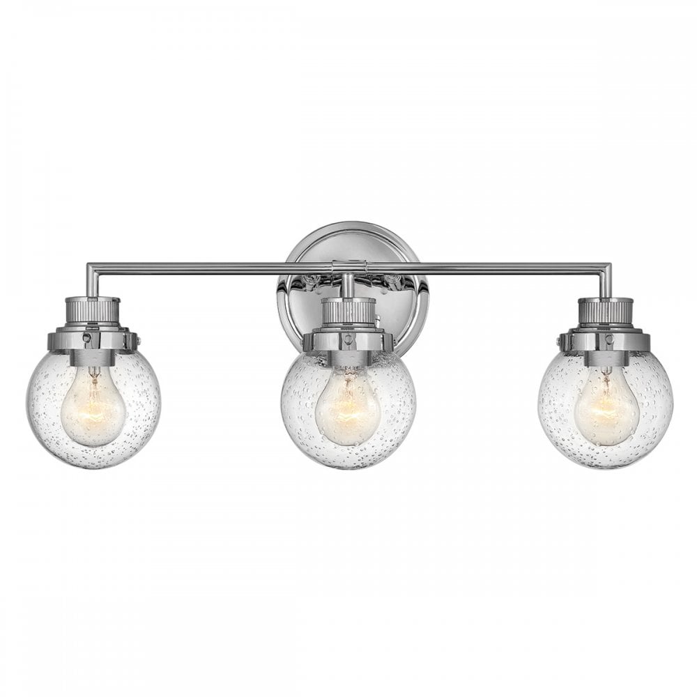 Quintiesse Poppy 3 Light Bathroom Wall Light - Polished Chrome