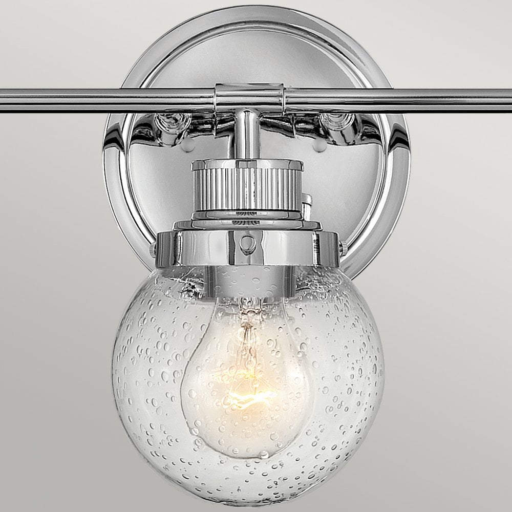 Quintiesse Poppy 3 Light Bathroom Wall Light - Polished Chrome