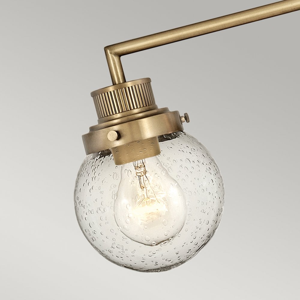 Quintiesse Poppy 3 Light Bathroom Wall Light - Heritage Brass