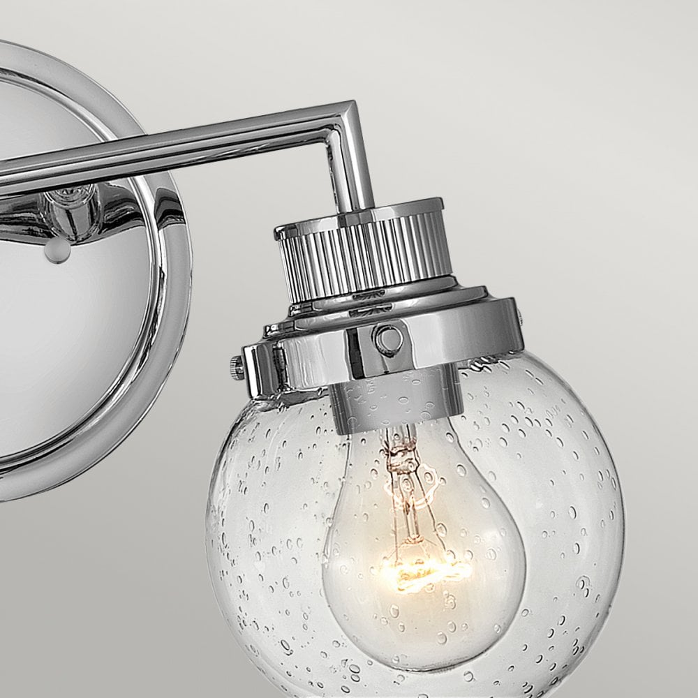 Quintiesse Poppy 2 Light Bathroom Wall Light - Polished Chrome