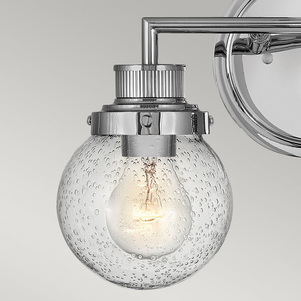Quintiesse Poppy 2 Light Bathroom Wall Light - Polished Chrome