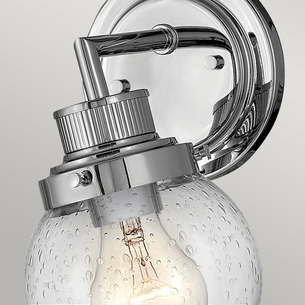 Quintiesse Poppy Single Bathroom Wall Light - Polished Chrome