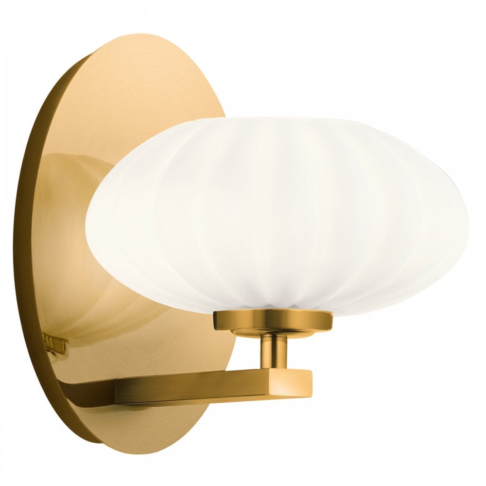 Quintiesse Pim Single Bathroom Wall Light - Fox Gold