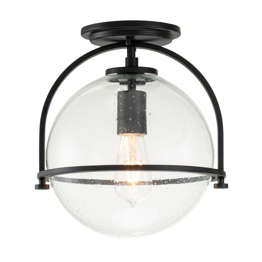 Quintiesse Somerset Single Flush Fitting - Clear - Black