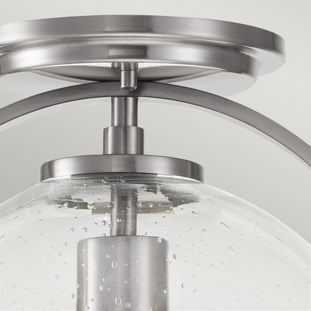 Quintiesse Somerset Single Flush Fitting - Clear - Brushed Nickel