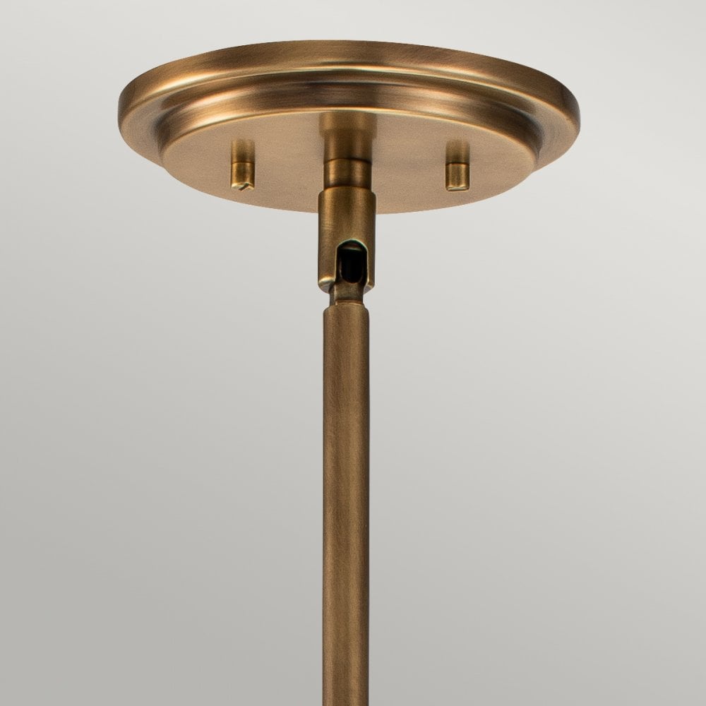 Quintiesse Somerset Single Medium Pendant - Clear - Heritage Brass