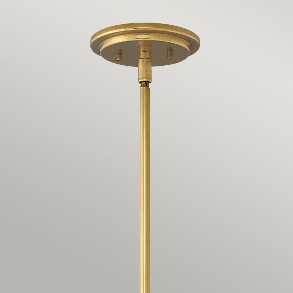 Quintiesse Somerset Single Medium Pendant - Opal - Heritage Brass