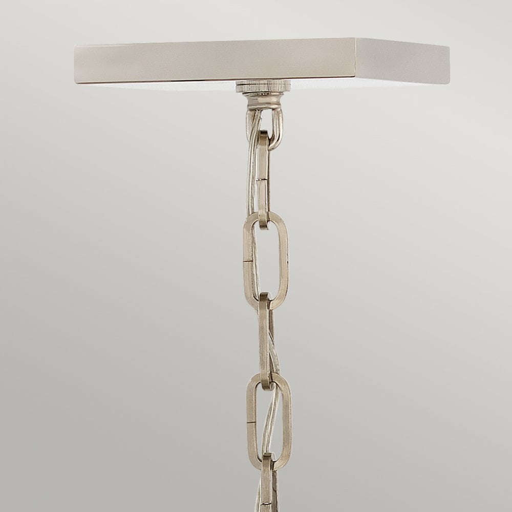 Quintiesse Stinson 4 Light Medium Pendant / Semi-Flush - Black with Polished Nickel