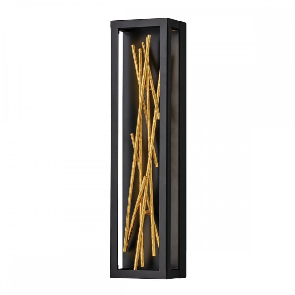 Quintiesse Styx LED Wall Light - Black & Gilded Gold