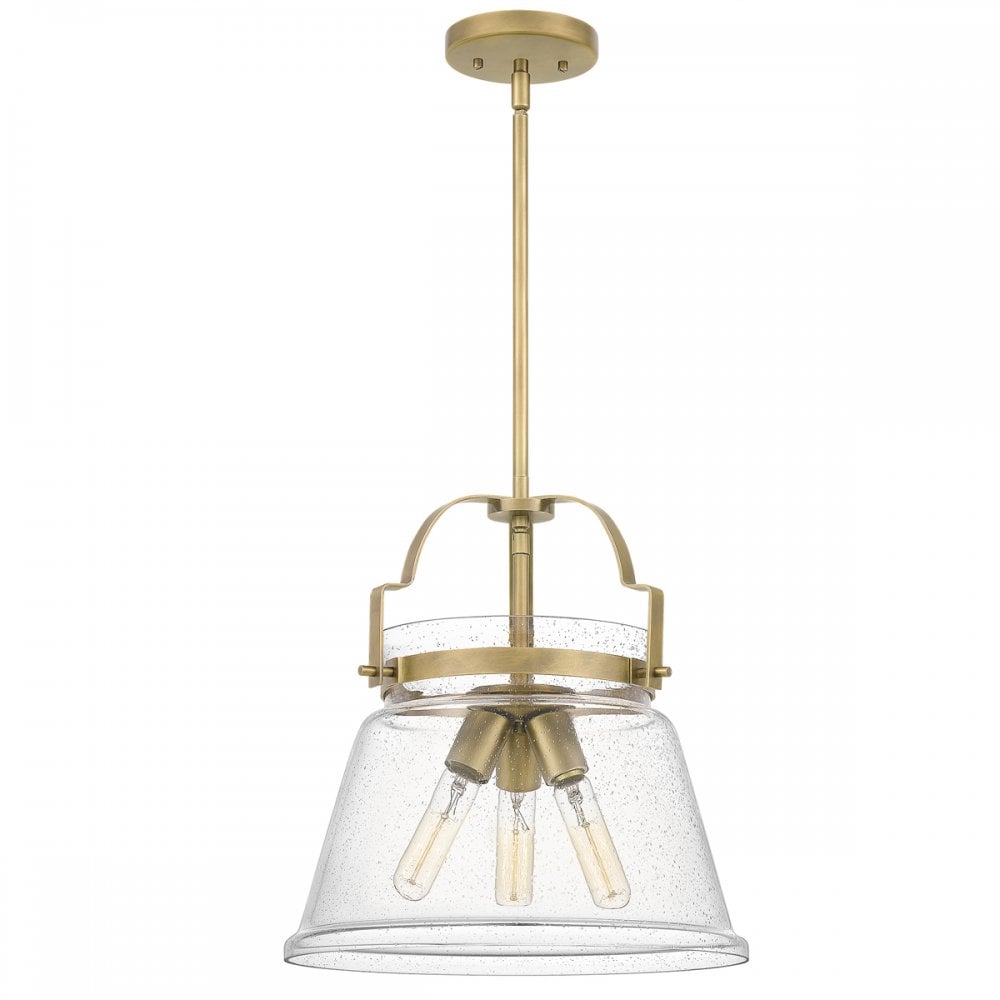 Quintiesse Wimberley 3 Light Pendant  - Weathered Brass
