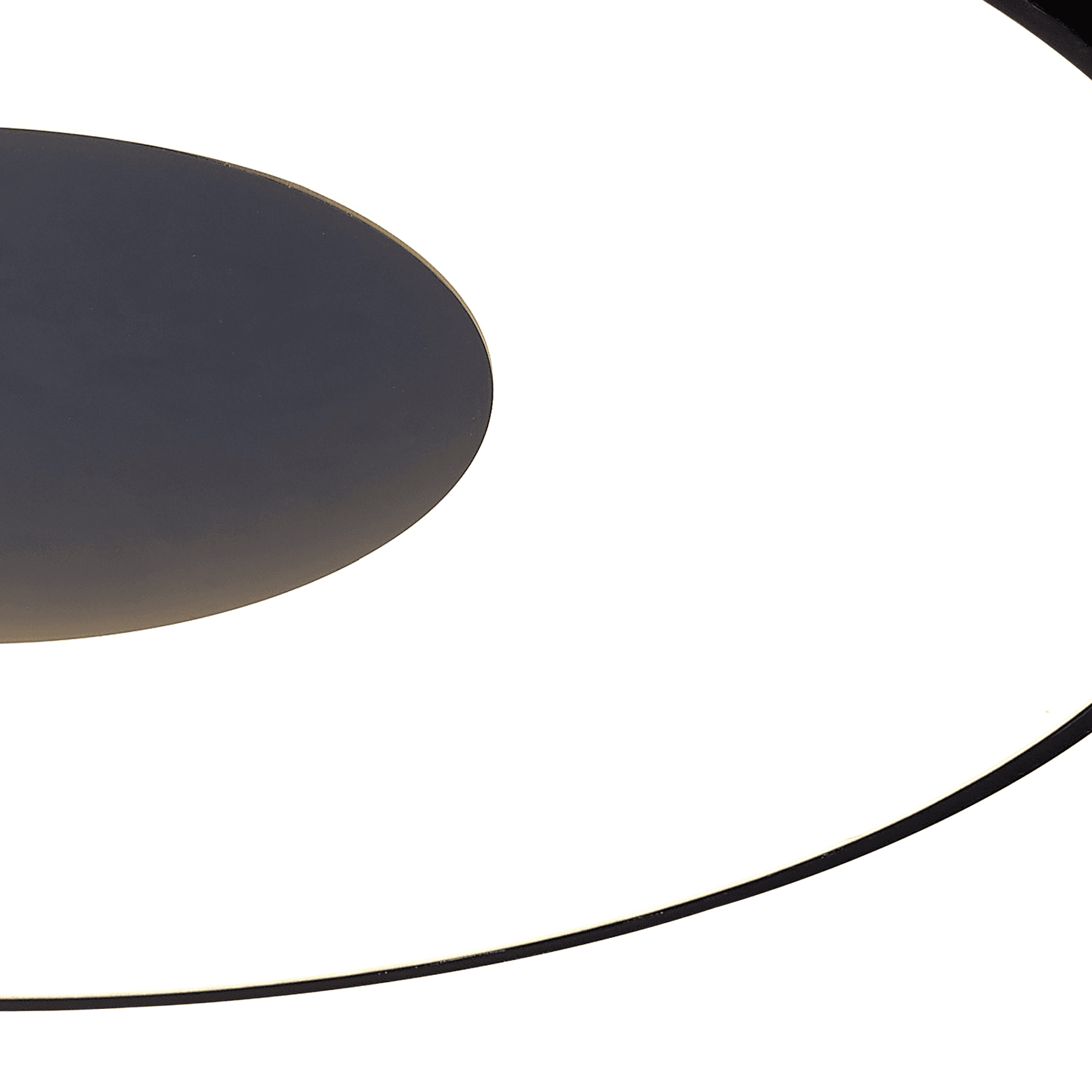 Mantra Coin Round Black LED Ceiling Light With Remote Control - 2700K-5000K