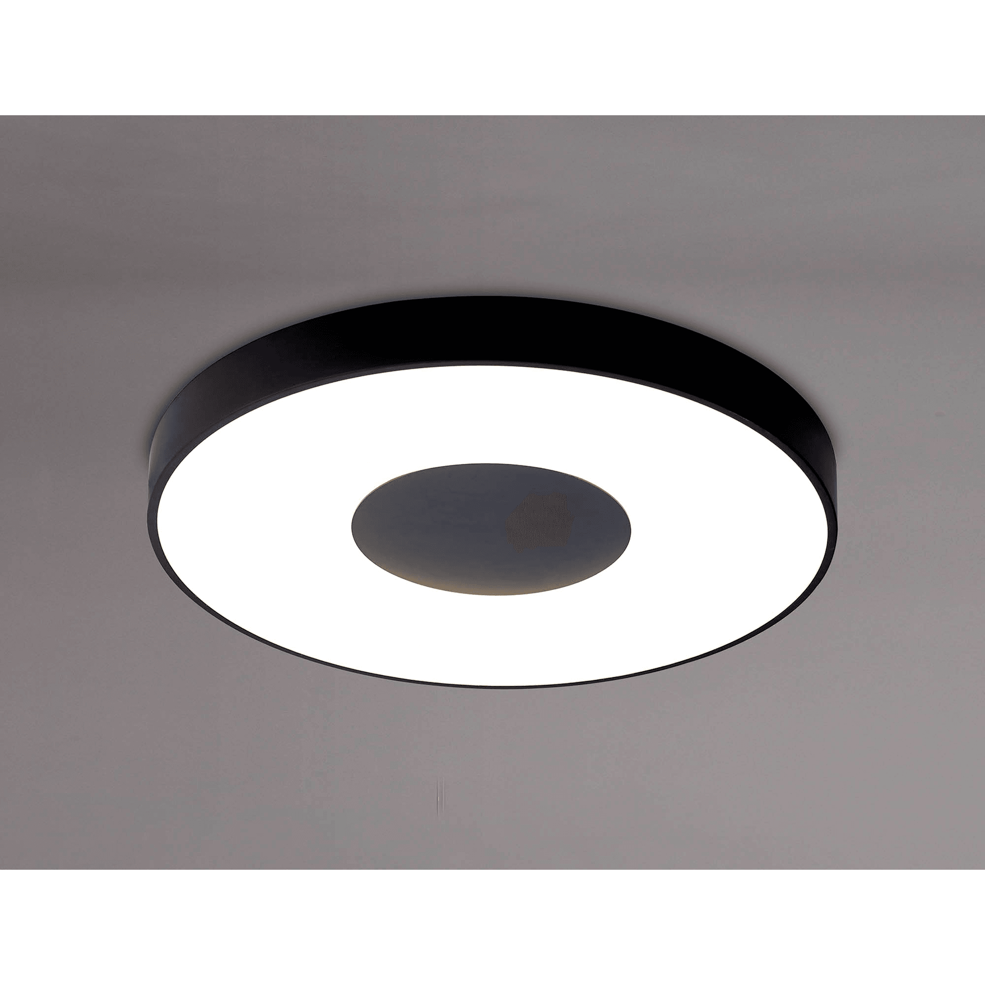 Mantra Coin Round Black LED Ceiling Light With Remote Control - 2700K-5000K