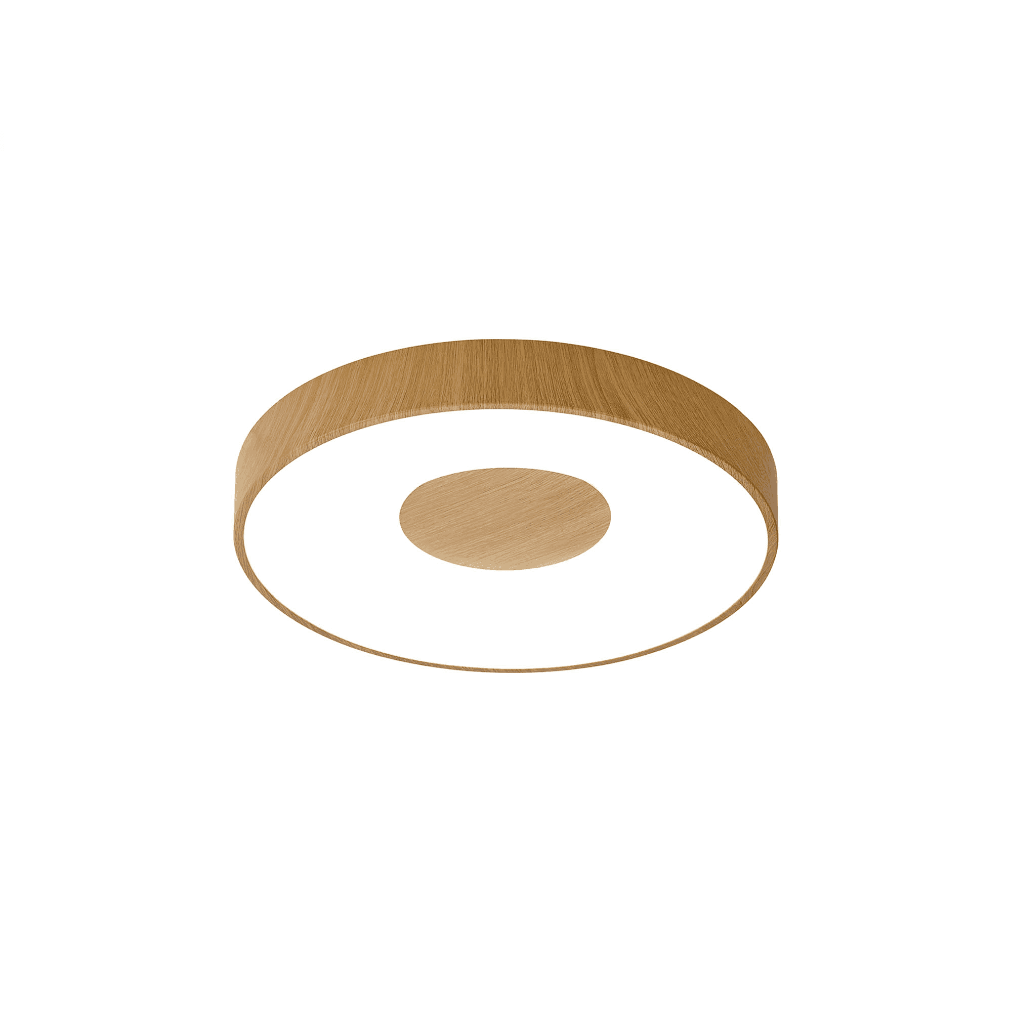 Mantra Coin Round Wood LED Ceiling Light With Remote Control - 2700K-5000K