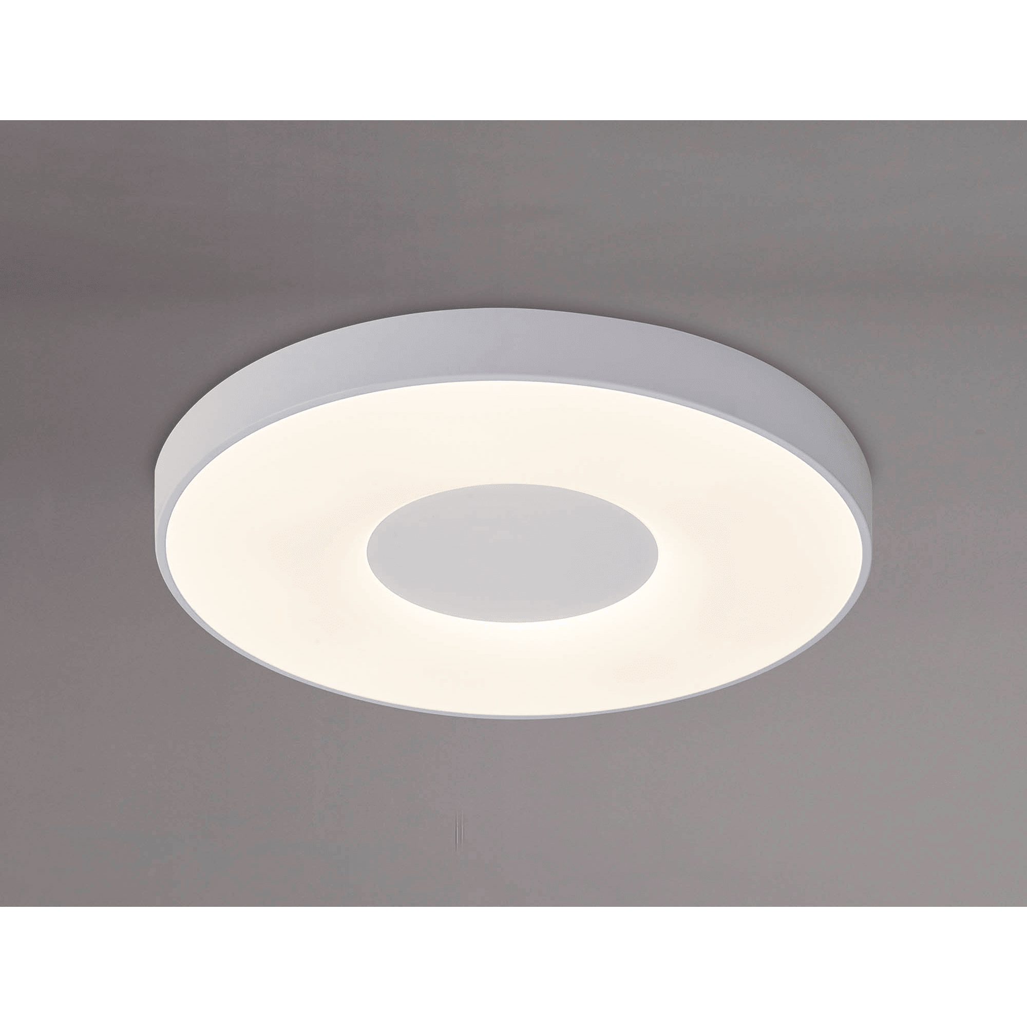 Mantra Coin Round White LED Ceiling Light With Remote Control - 2700K-5000K