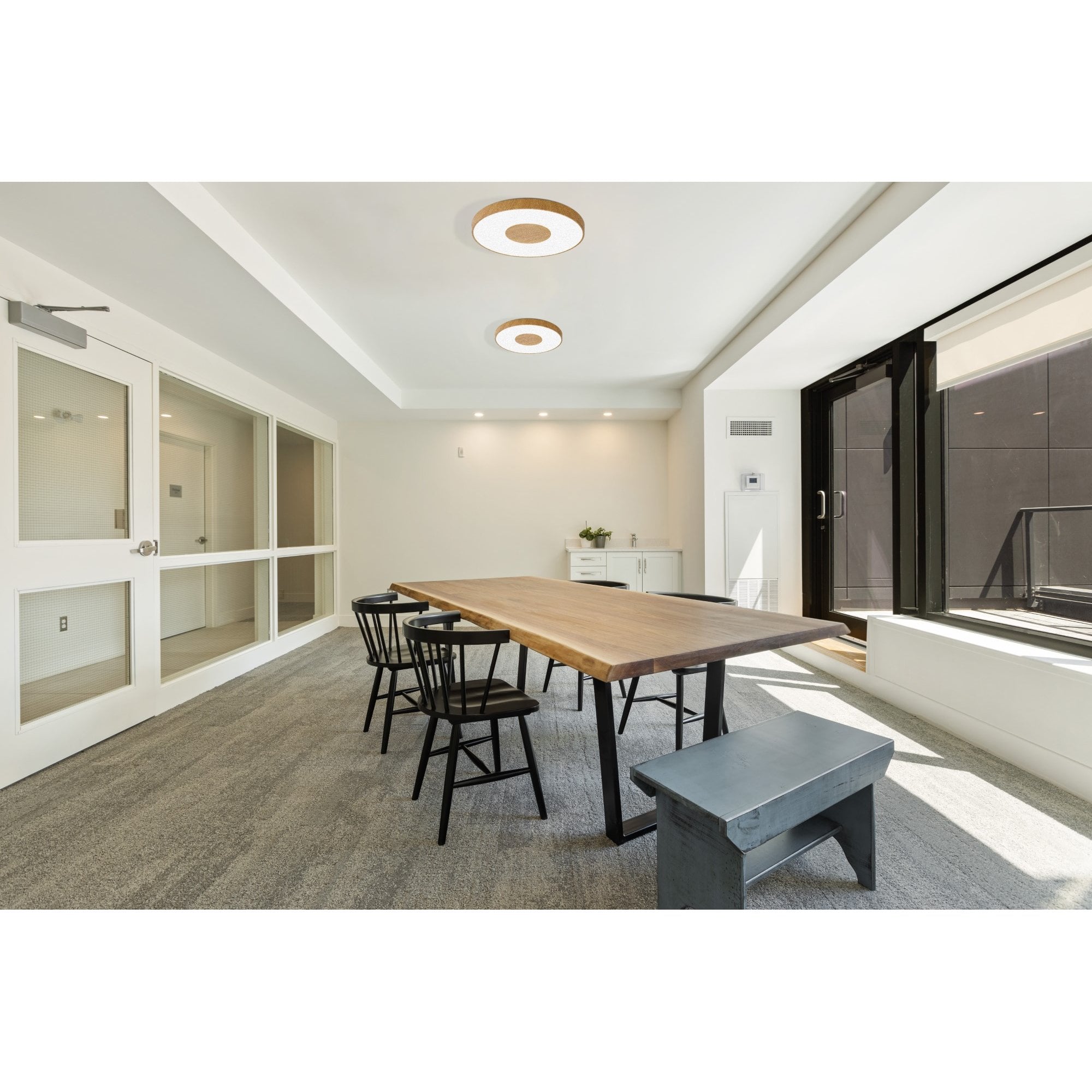 Mantra Coin Round White LED Ceiling Light With Remote Control - 2700K-5000K
