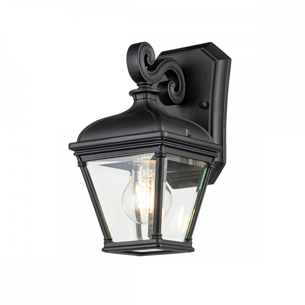 Elstead Bayview Single Small Wall Lantern - Black