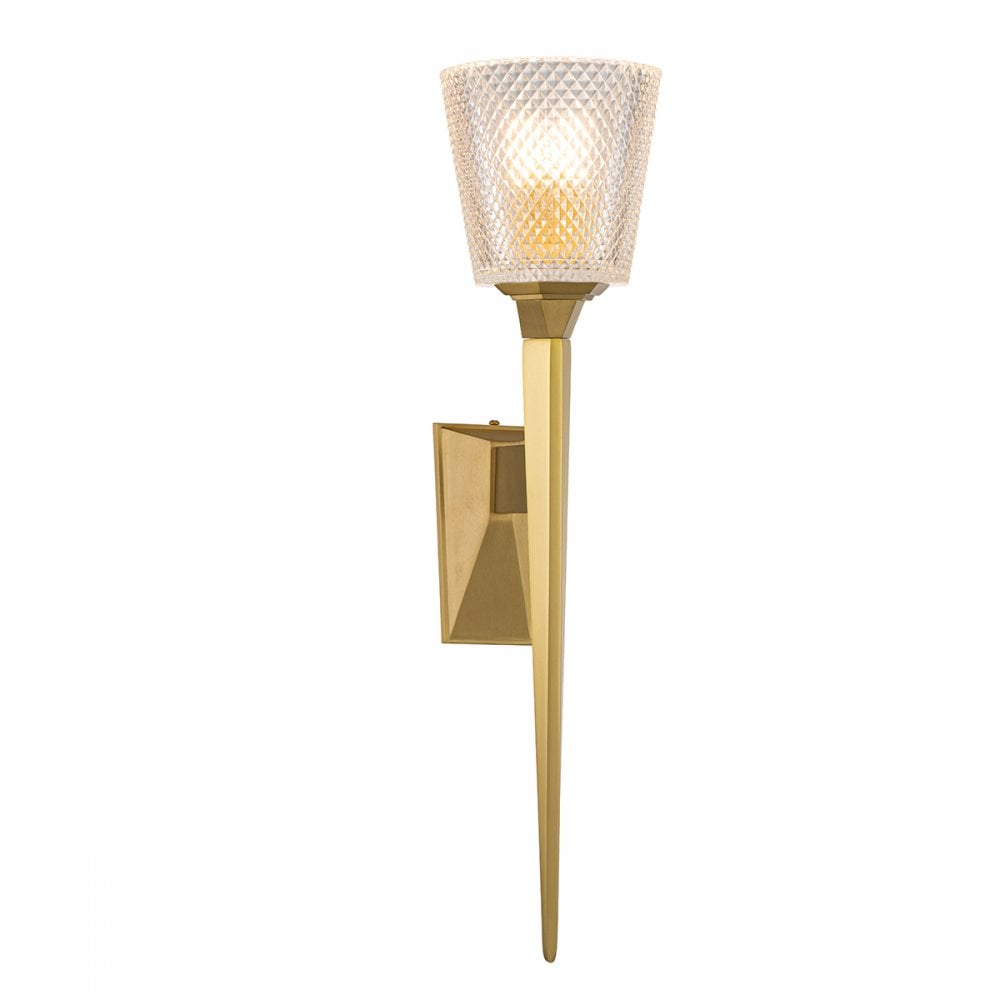 Elstead Verity Single Bathroom Wall Light - Brushed Brass