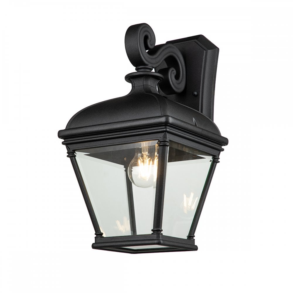 Elstead Bayview Single Large Wall Lantern - Black