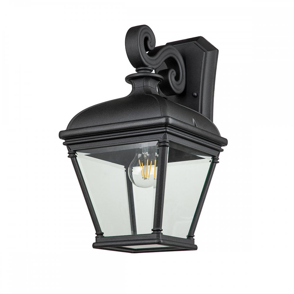 Elstead Bayview Single Large Wall Lantern - Black