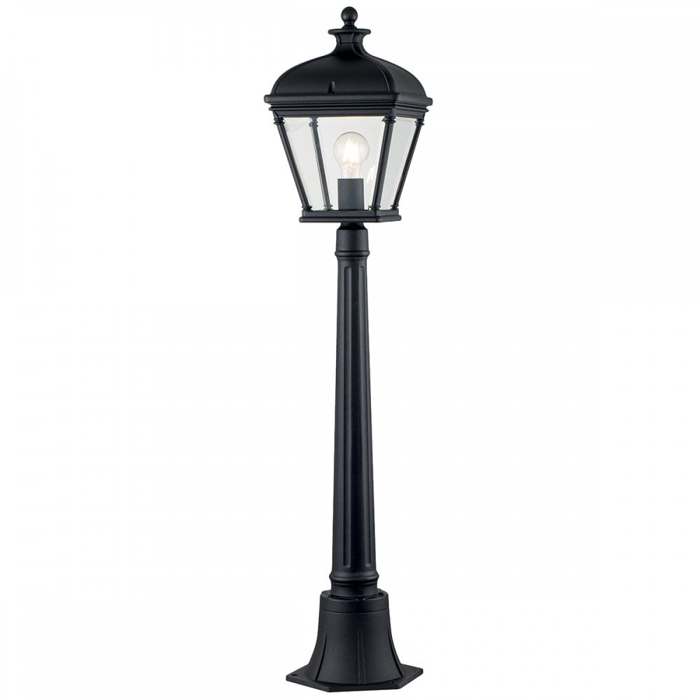 Elstead Bayview Single Medium Pillar Lantern - Black
