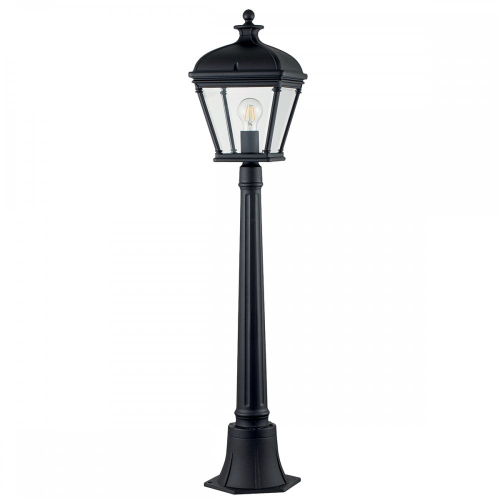 Elstead Bayview Single Medium Pillar Lantern - Black
