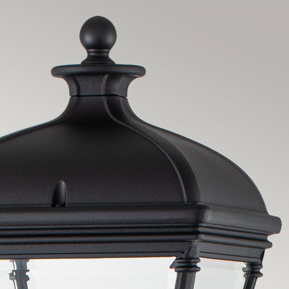 Elstead Bayview Single Medium Pillar Lantern - Black