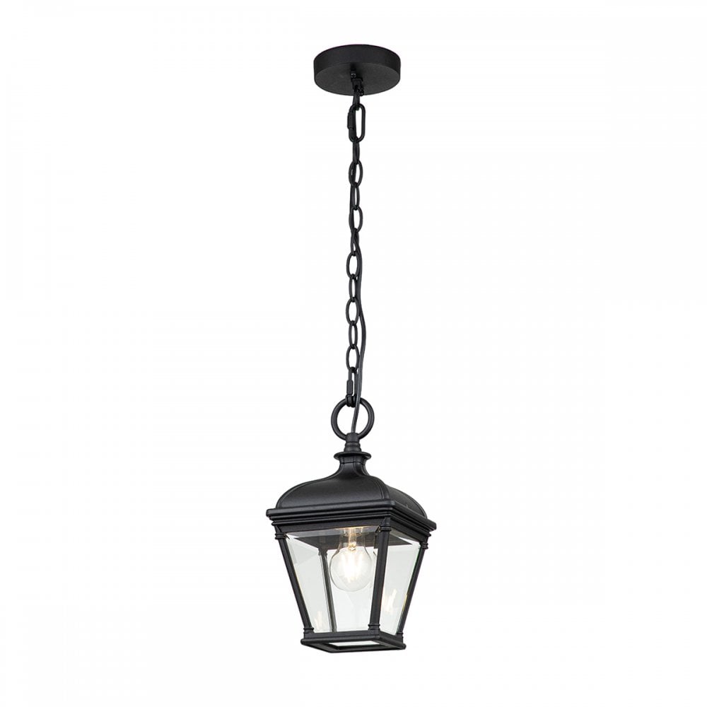 Elstead Bayview Single Medium Chain Lantern - Black