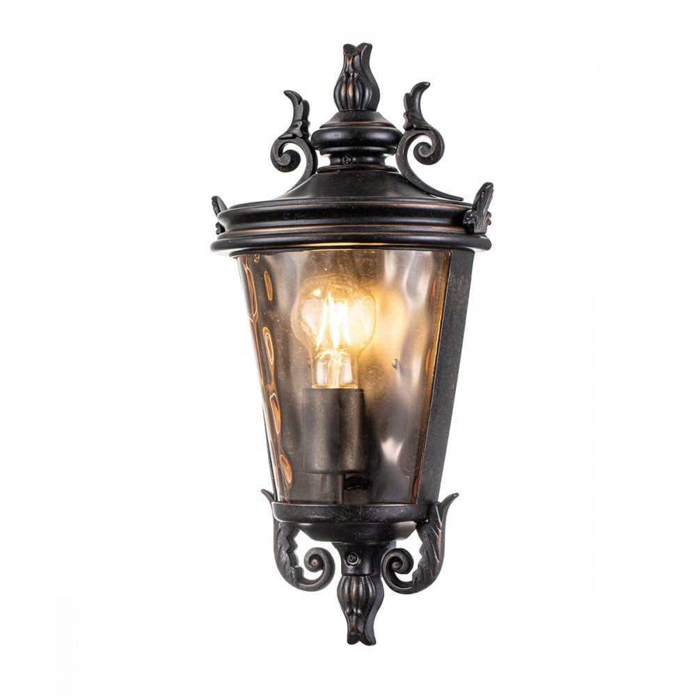 Elstead Baltimore Single Medium Half Lantern - Weathered Bronze