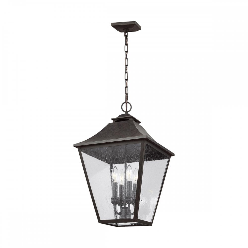 Feiss Galena 4 Light Chain Lantern - Sable
