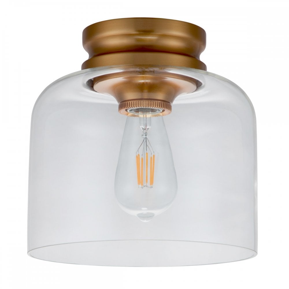 Feiss Hounslow Single Flush Fitting - Burnished Brass