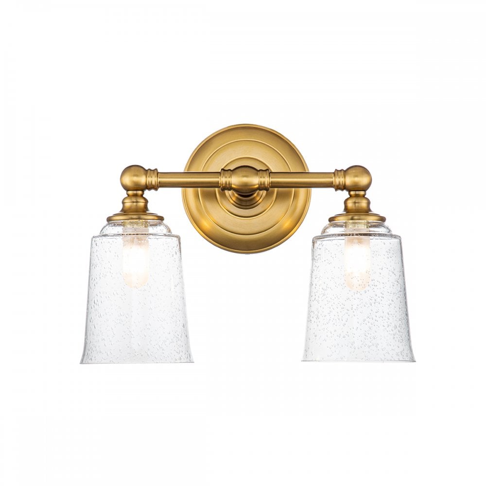 Feiss Huguenot Lake 2 Light Above Mirror Light - Burnished Brass