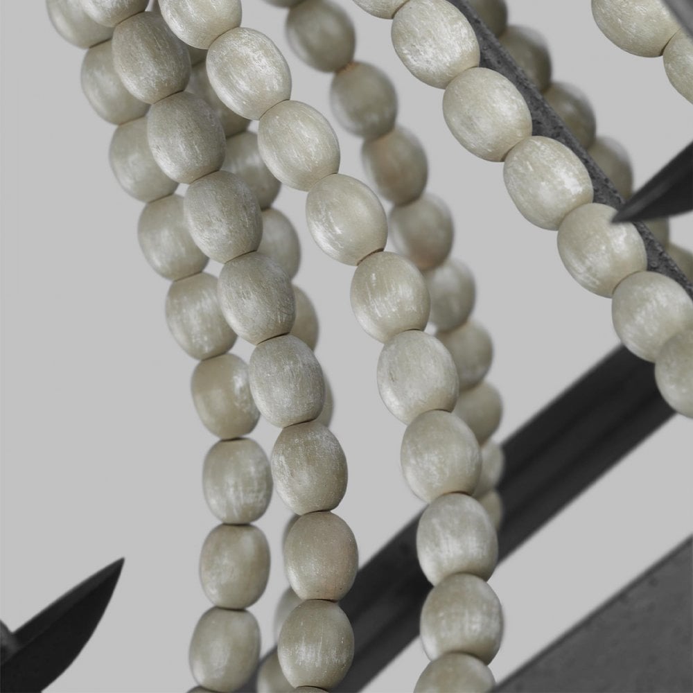 Feiss Nori 3 Light Chandelier - Dark Weathered Zinc & Driftwood Grey