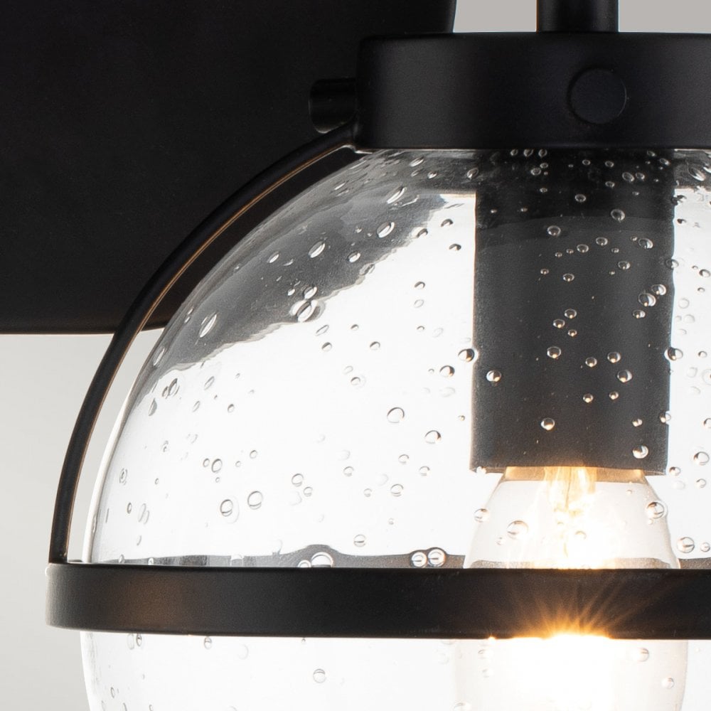 Hinkley Hollis 2 Light Wall Light - Clear - Black