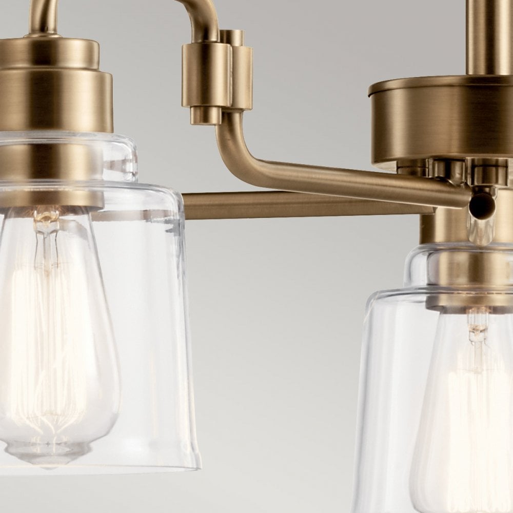 Kichler Aivian 5 Light Chandelier - Weathered Brass