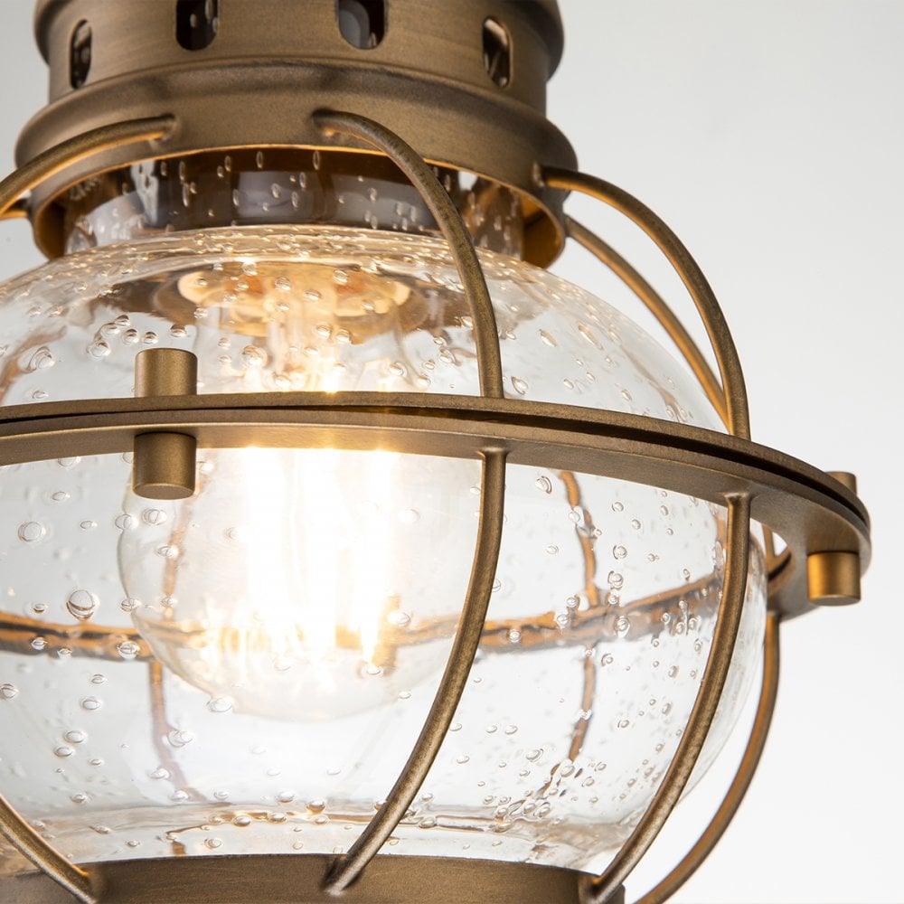 Kichler Bridgepoint Single Small Chain Lantern - Natural Brass