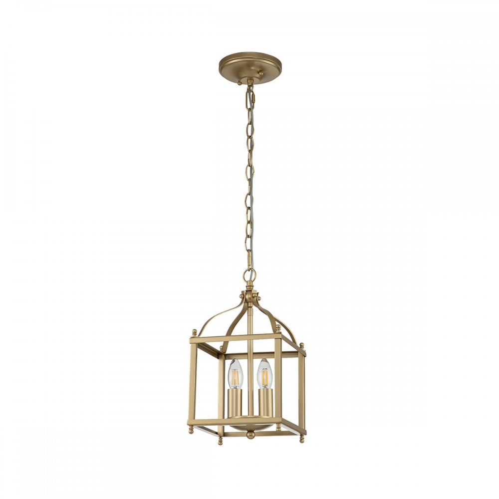Kichler Larkin 2 Light Small Pendant - Painted Natural Brass