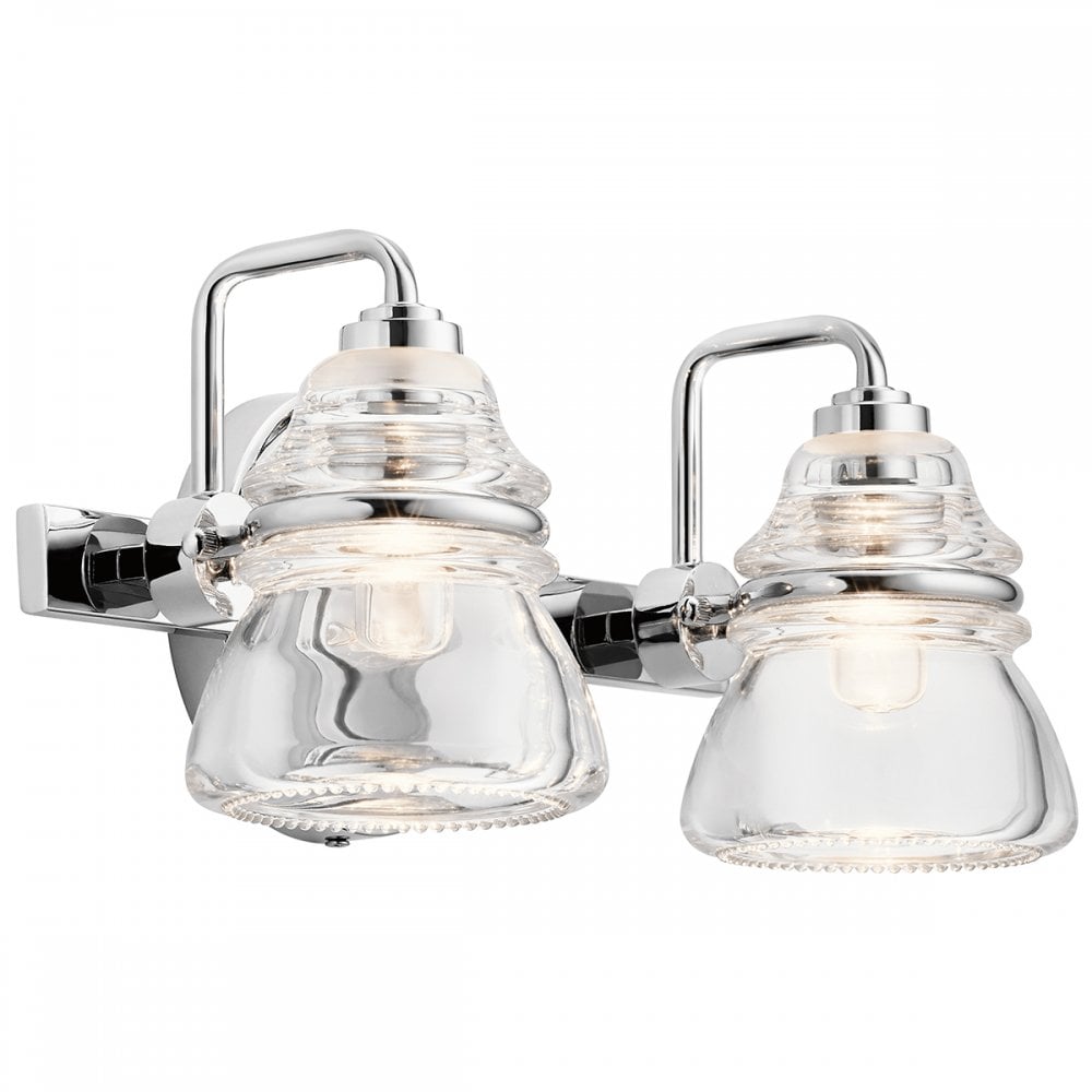 Kichler Talland 2 Light Bathroom Wall Light - Polished Chrome