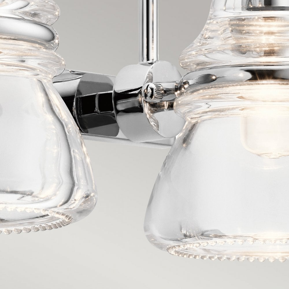Kichler Talland 2 Light Bathroom Wall Light - Polished Chrome