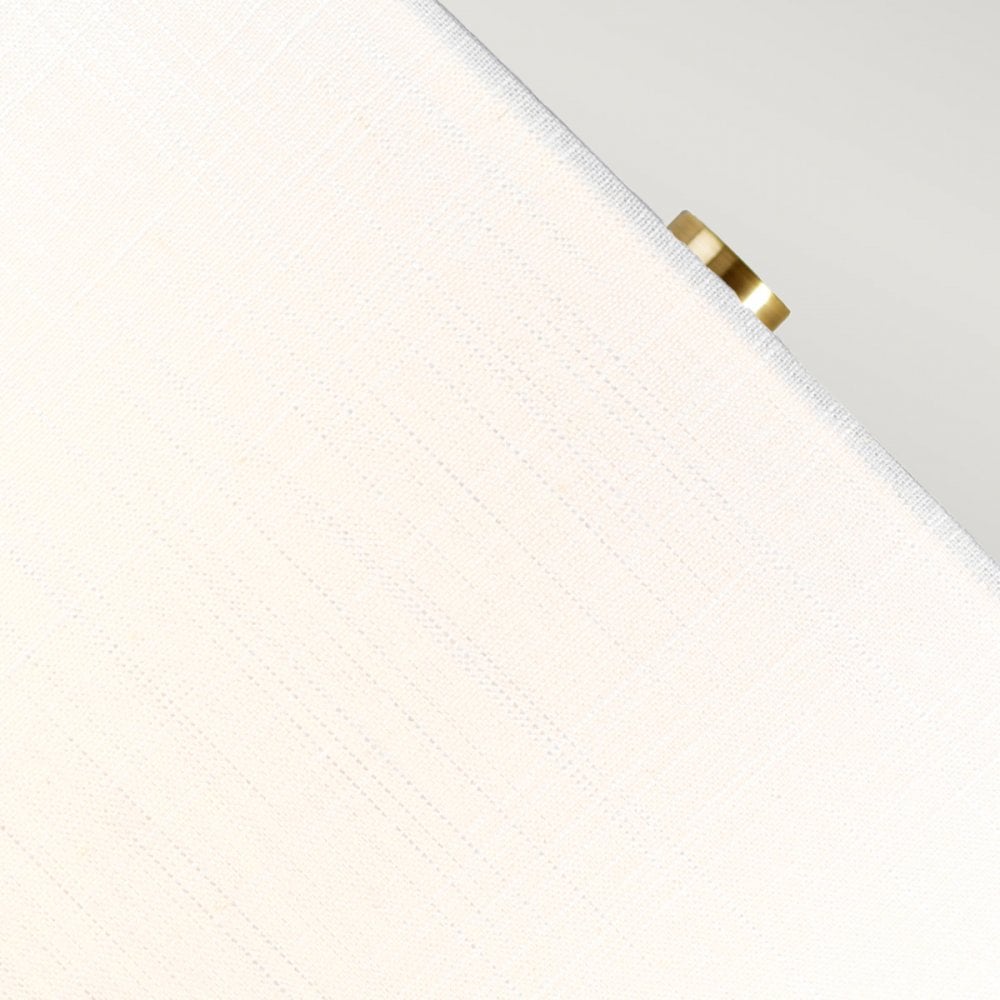 Elstead Orb Single Table Lamp - Aged Brass & White Shade