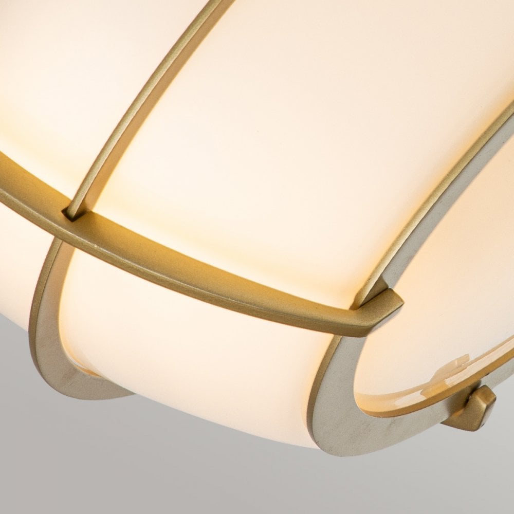 Quoizel Chance 2 Light Bathroom Flush Fitting - Painted Natural Brass