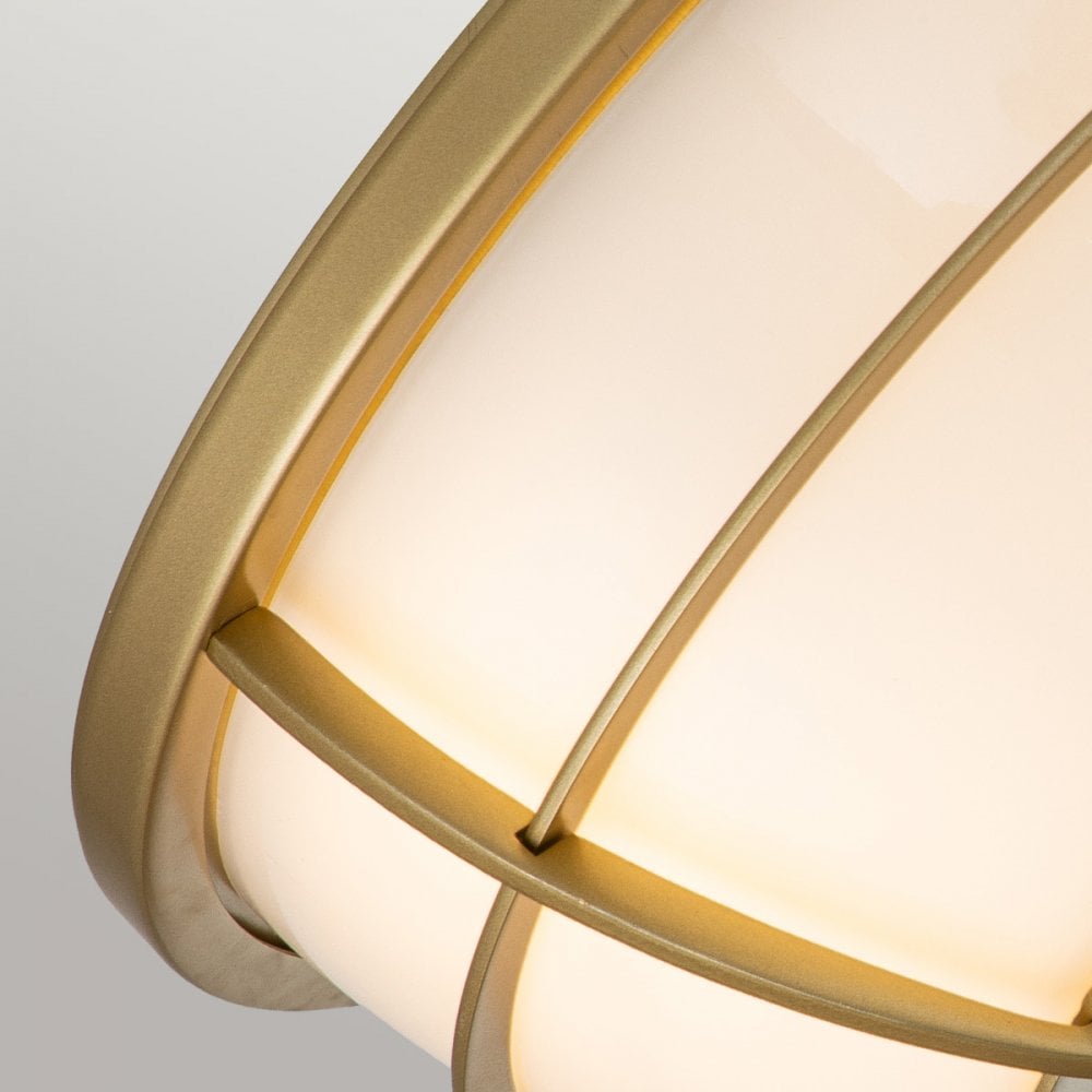 Quoizel Chance 2 Light Bathroom Flush Fitting - Painted Natural Brass