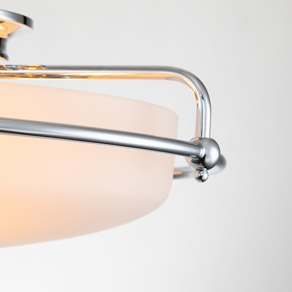 Quoizel Griffin 3 Light Flush Fitting - Polished Chrome