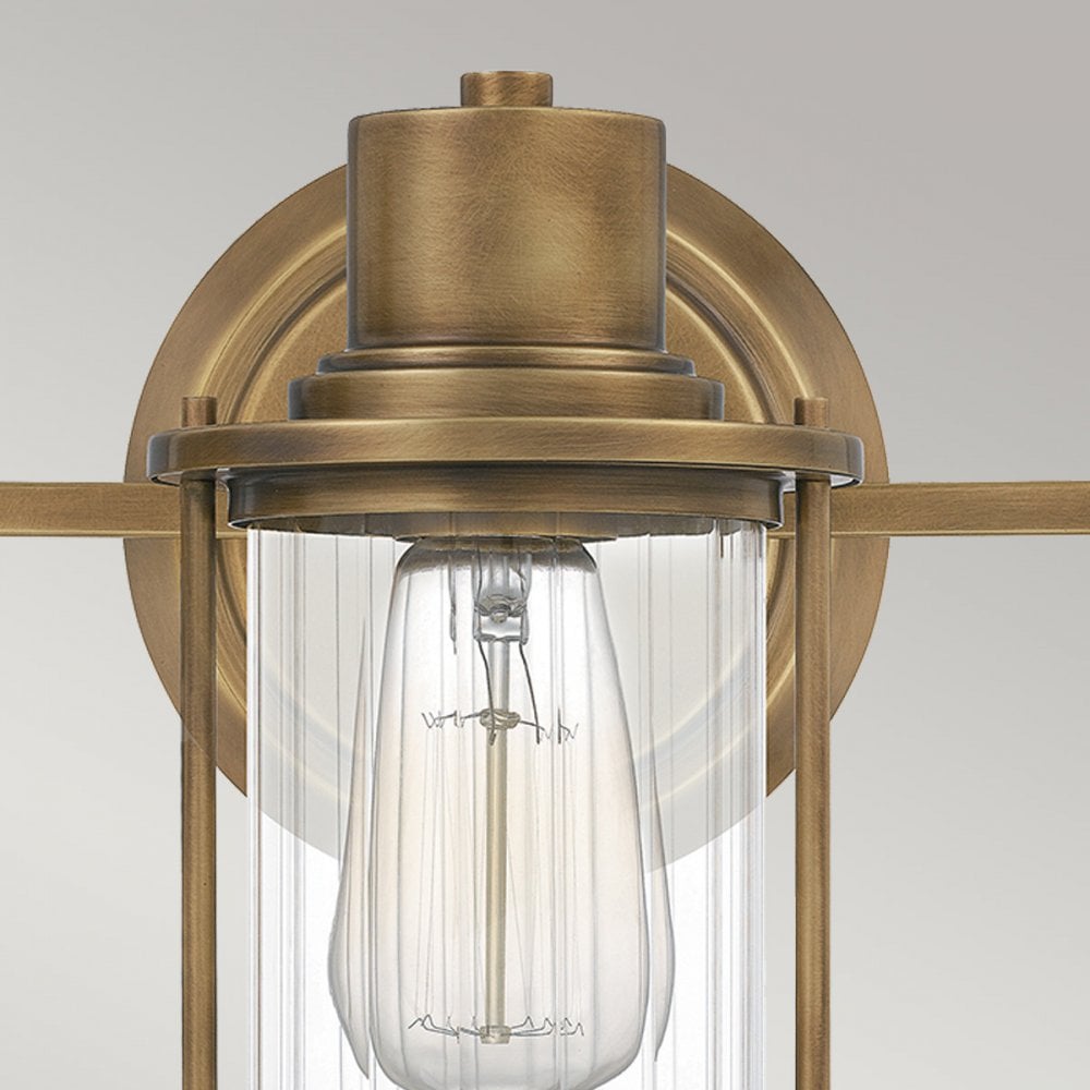 Quoizel Riggs 3 Light Bathroom Wall Light - Weathered Brass